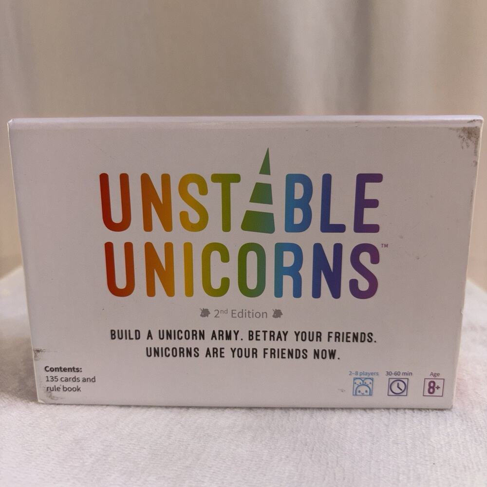 Unstable Unicorns Card Game 2nd Edition Base Game 2-8 Players Strategy